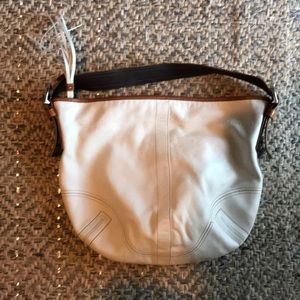 Coach White Leather Hobo